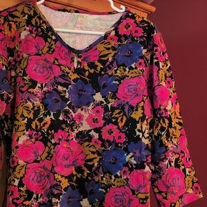 Colorful Flowered Blouse by Anne Klein Sport